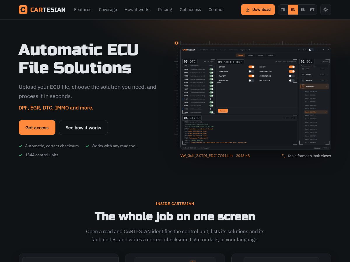 Landing-page snapshot of cartesianecu.com