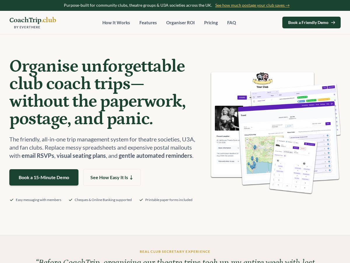 Landing-page snapshot of coachtrip.club