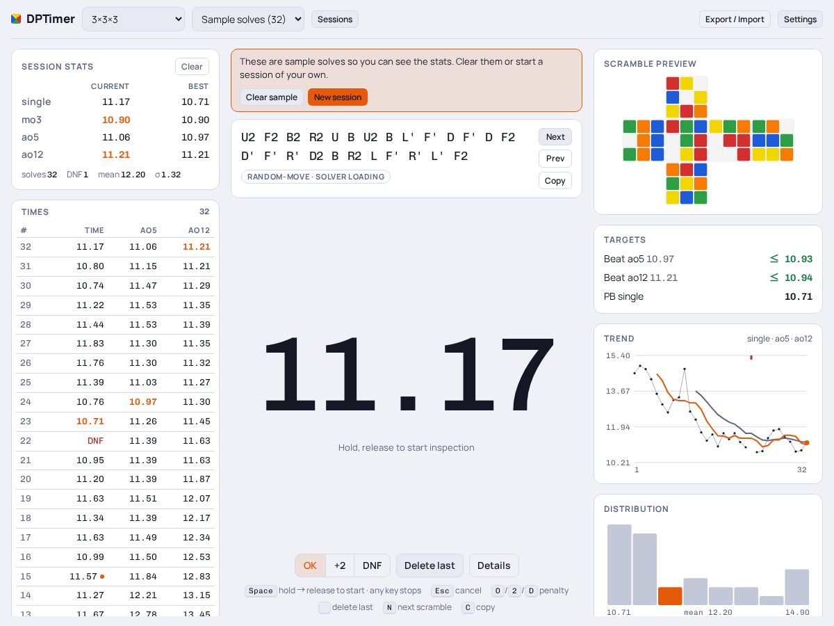 Landing-page snapshot of dptimer.com