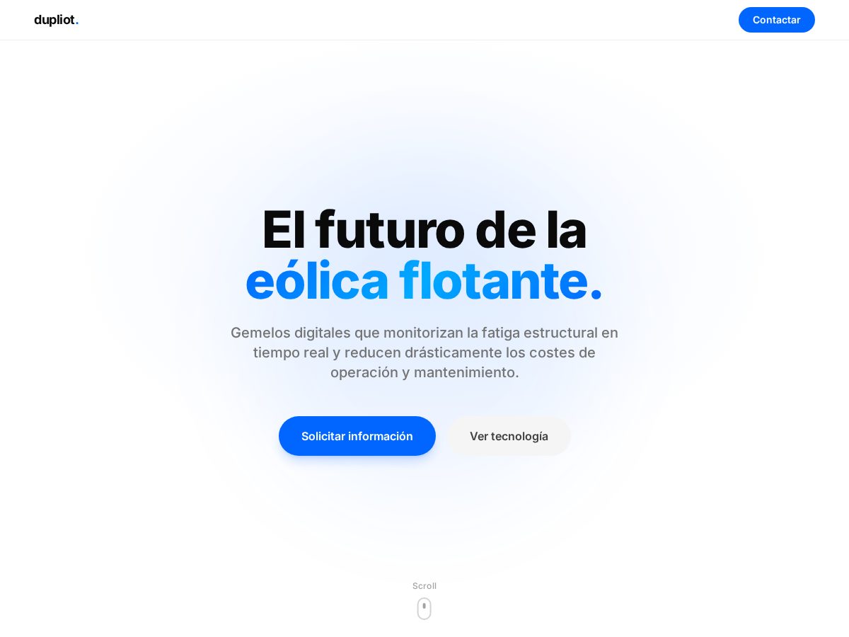 Landing-page snapshot of dupliot.com