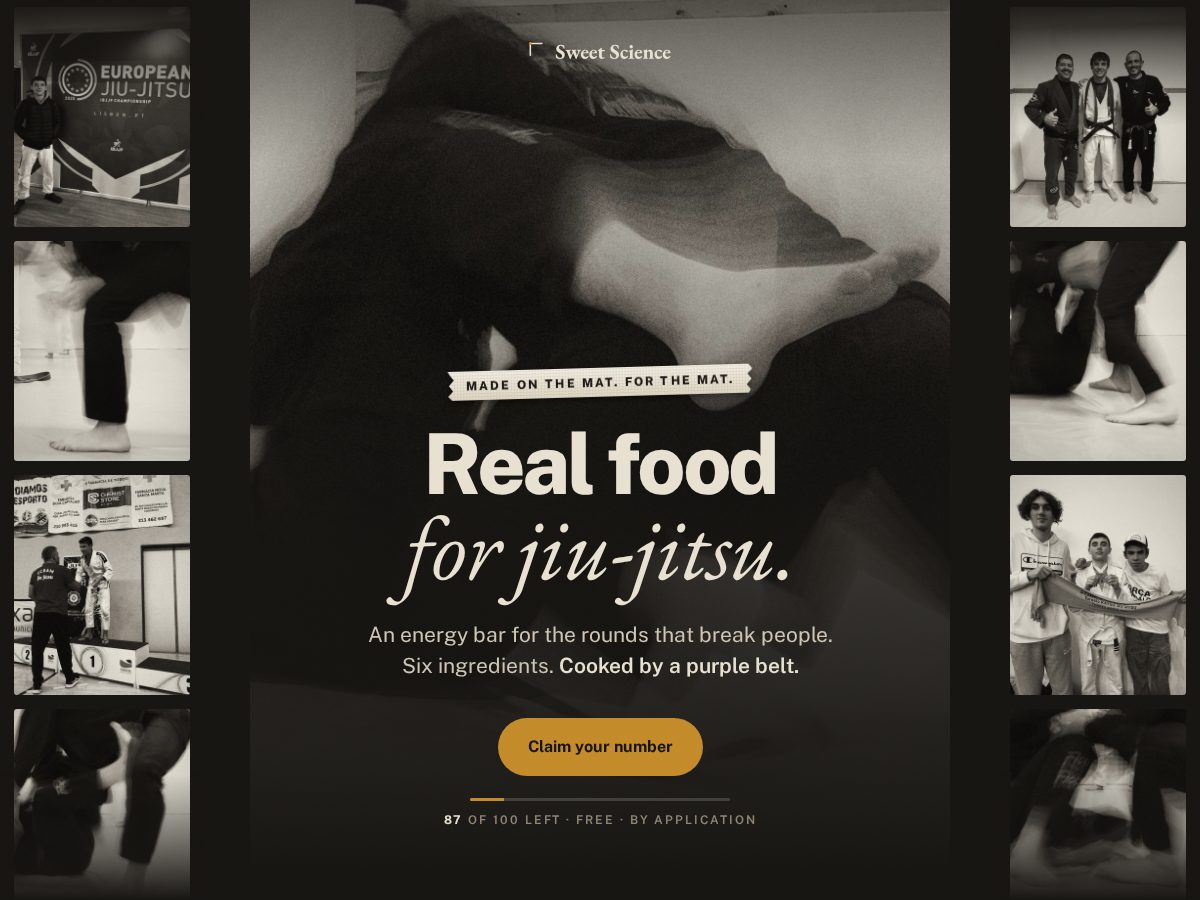 Landing-page snapshot of eatsweetscience.com