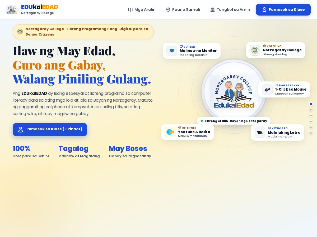 Landing-page snapshot of edukaledad.online