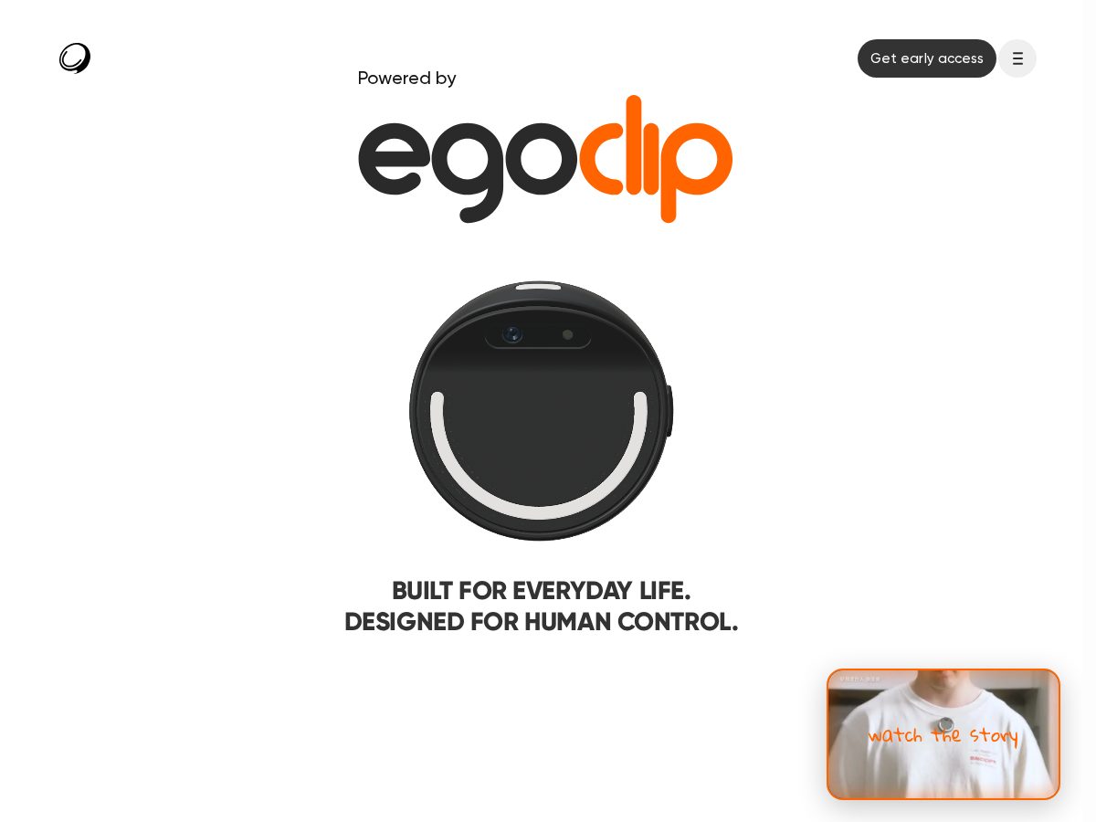Landing-page snapshot of egoclip.com