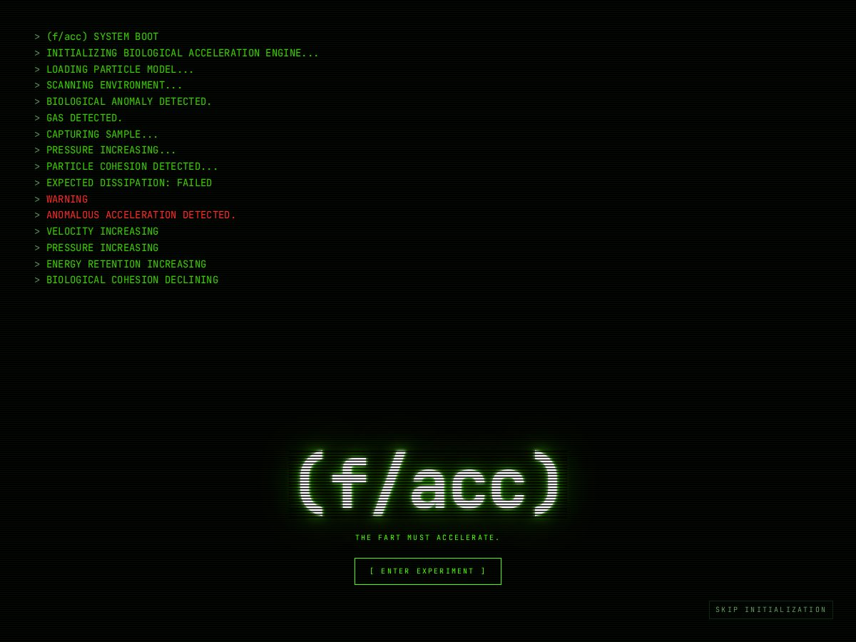 Landing-page snapshot of facc.online