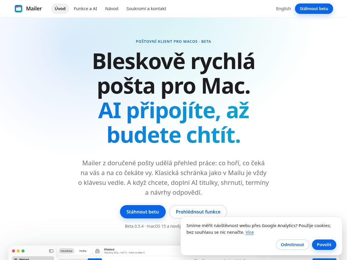 Landing-page snapshot of fastmailer.one