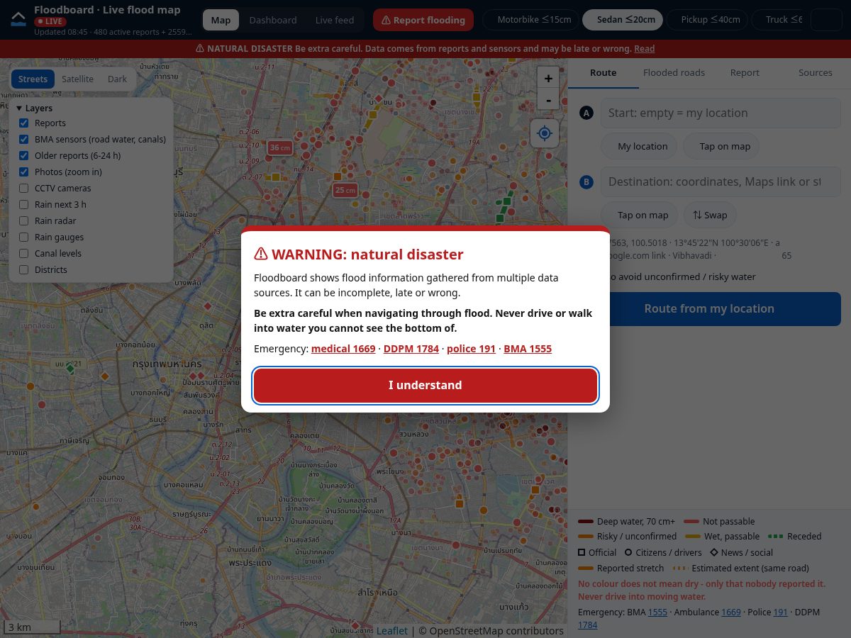 Landing-page snapshot of floodboard.org