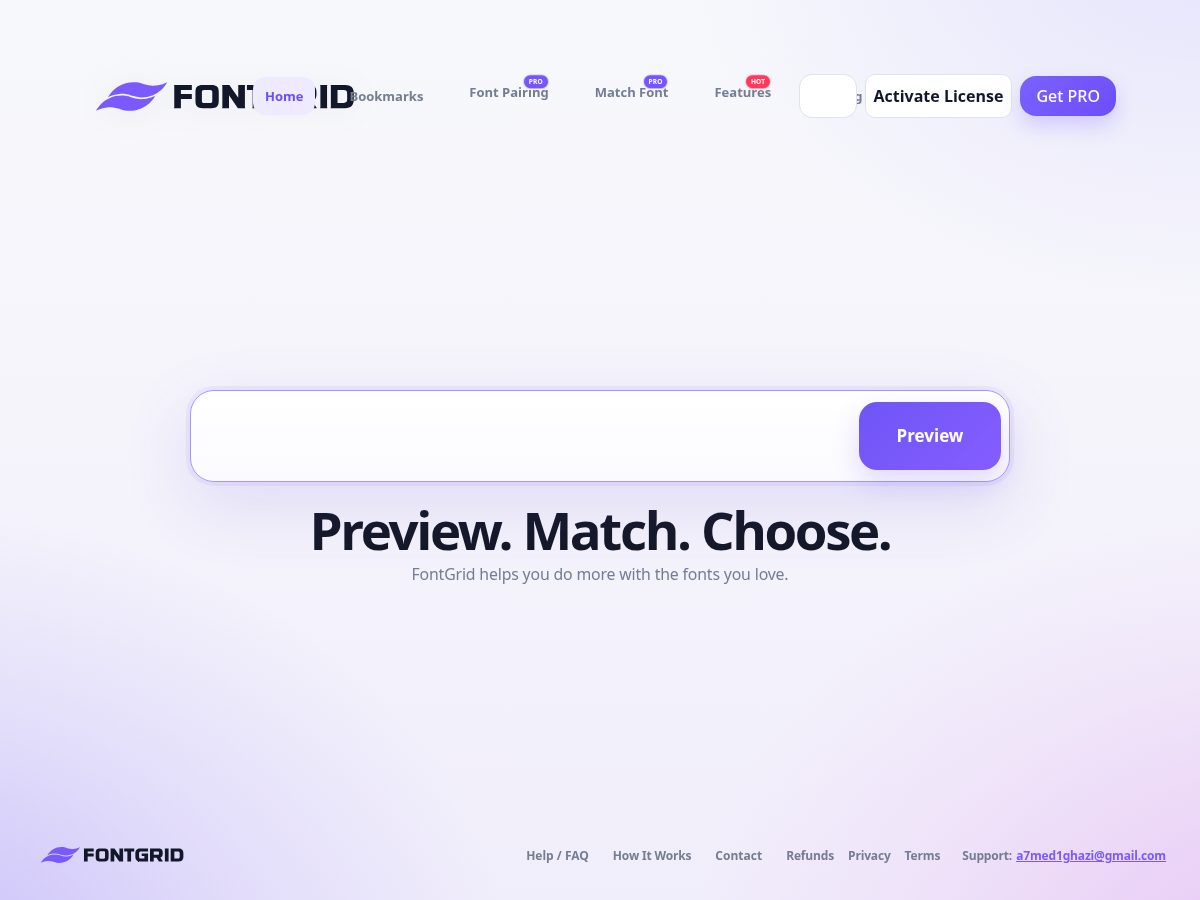 Landing-page snapshot of fontgrid.top