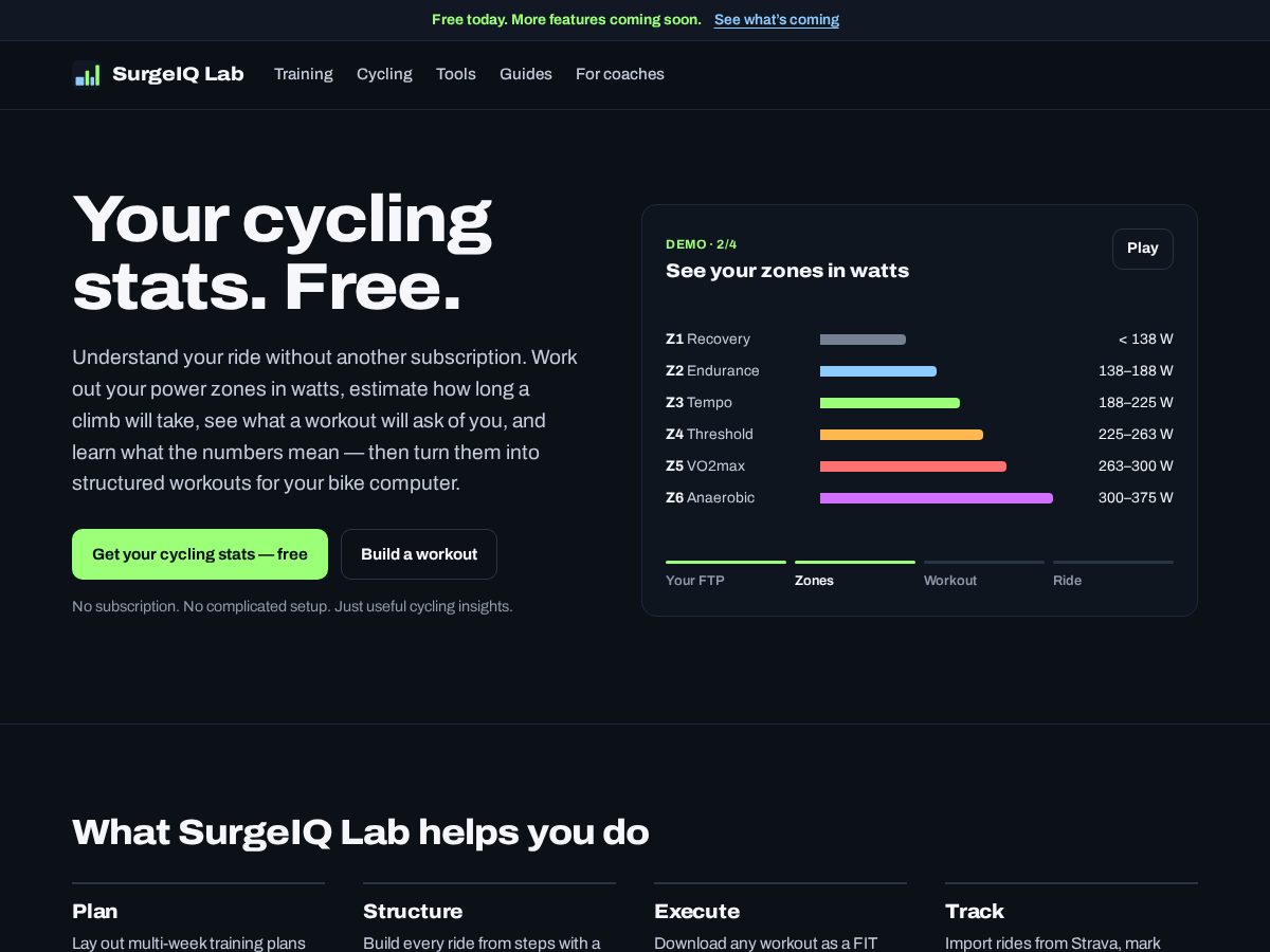 Landing-page snapshot of getsurgeiq.com