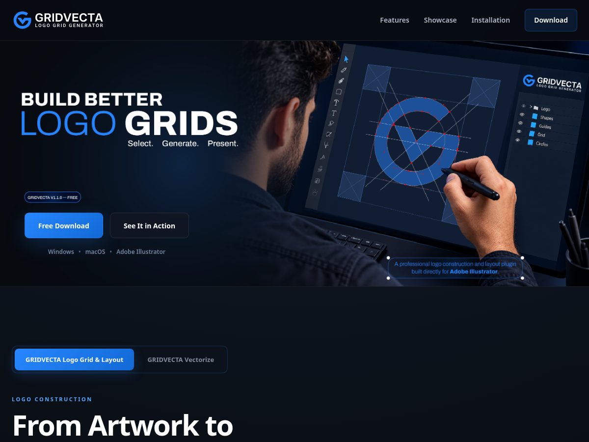 Landing-page snapshot of gridvecta.online