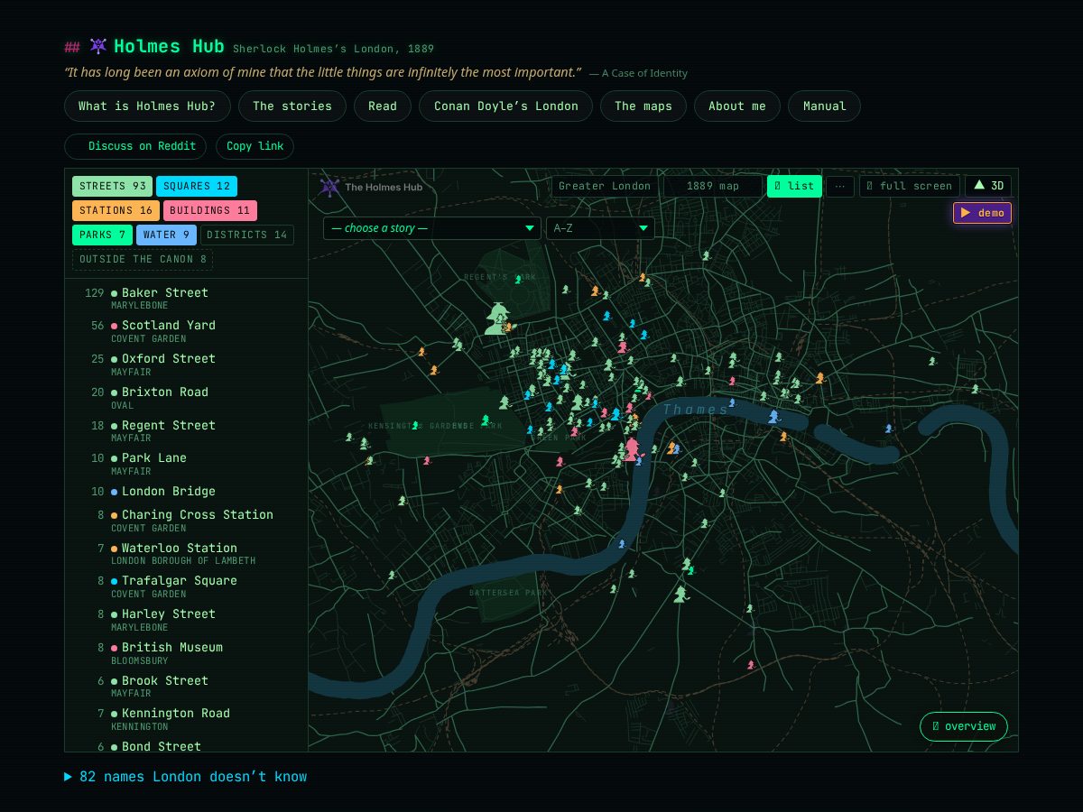 Landing-page snapshot of holmeshub.online