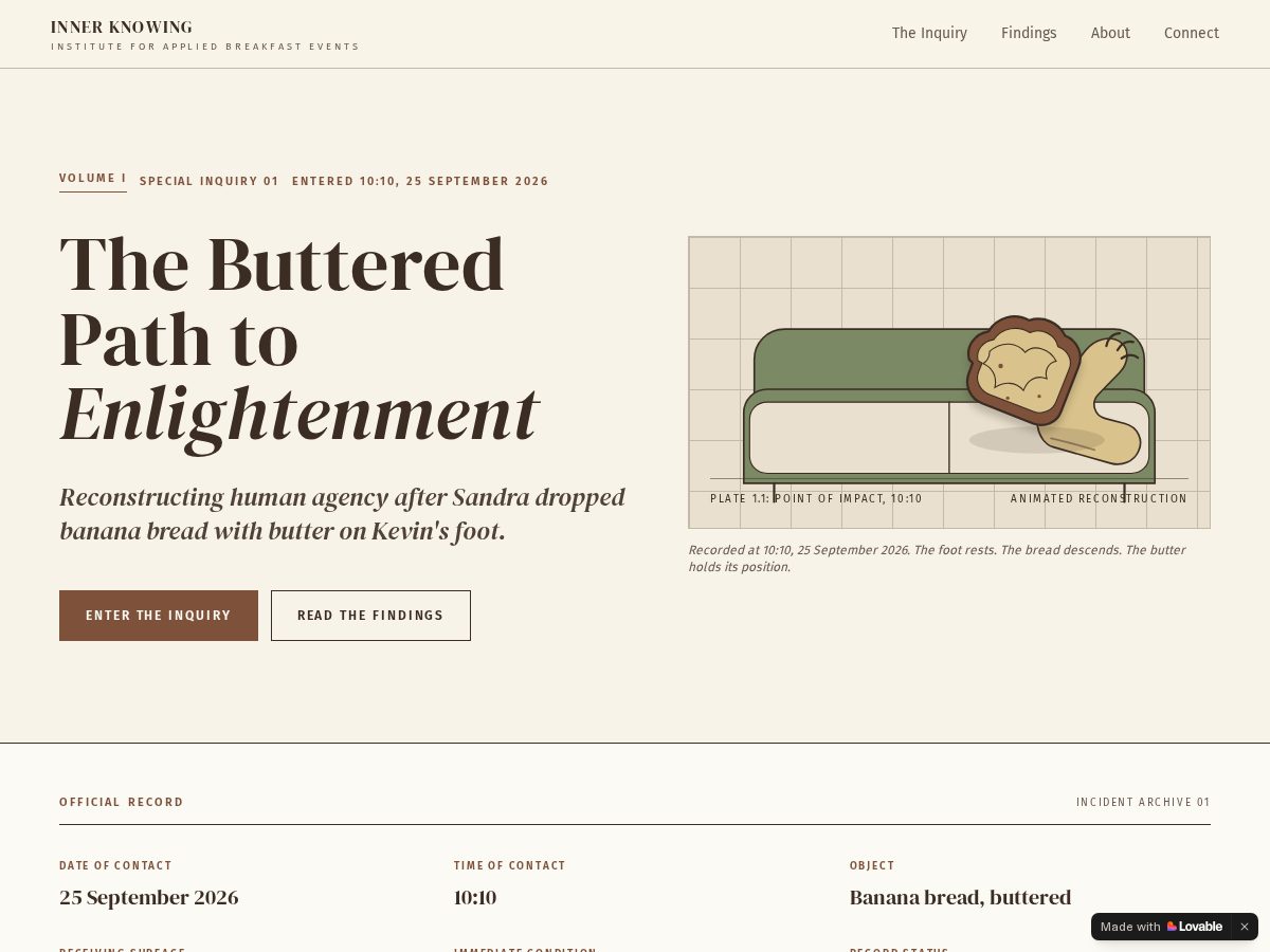 Landing-page snapshot of innerknowinginstitute.com