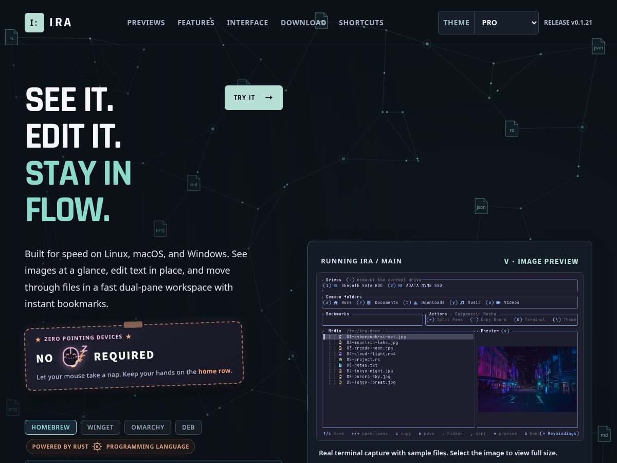 Landing-page snapshot of irafm.com