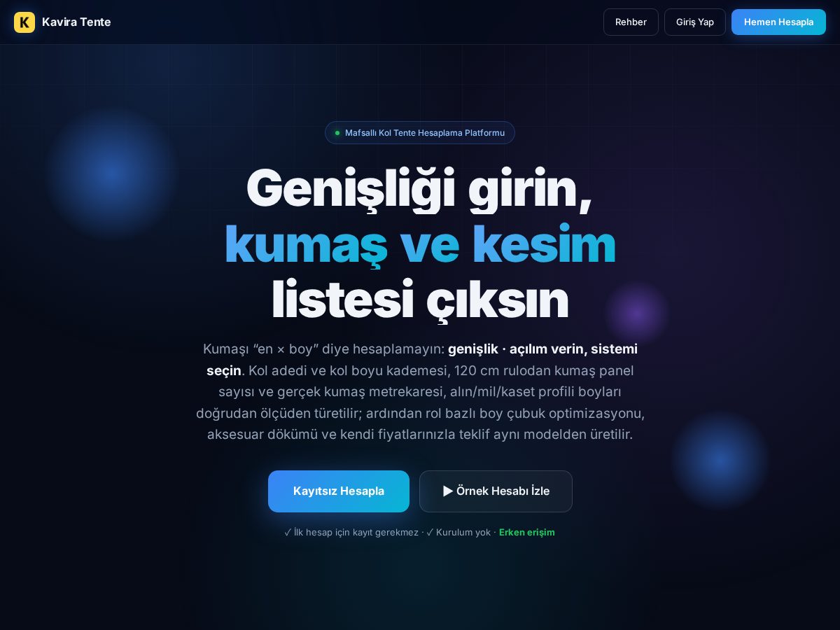 Landing-page snapshot of kaviratente.online