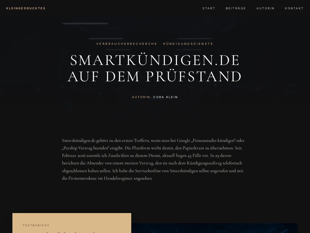 Landing-page snapshot of klein-gedrucktes.com