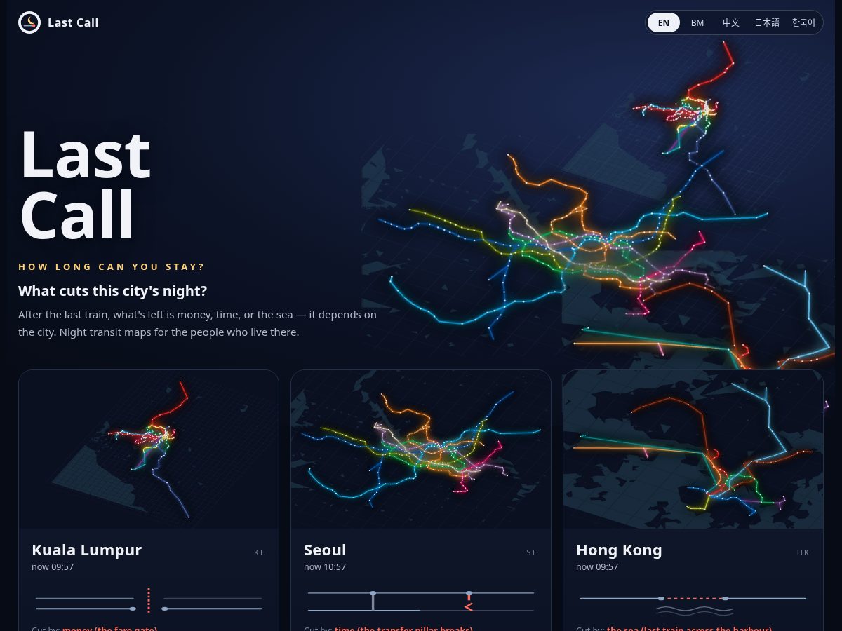 Landing-page snapshot of lastcall.city