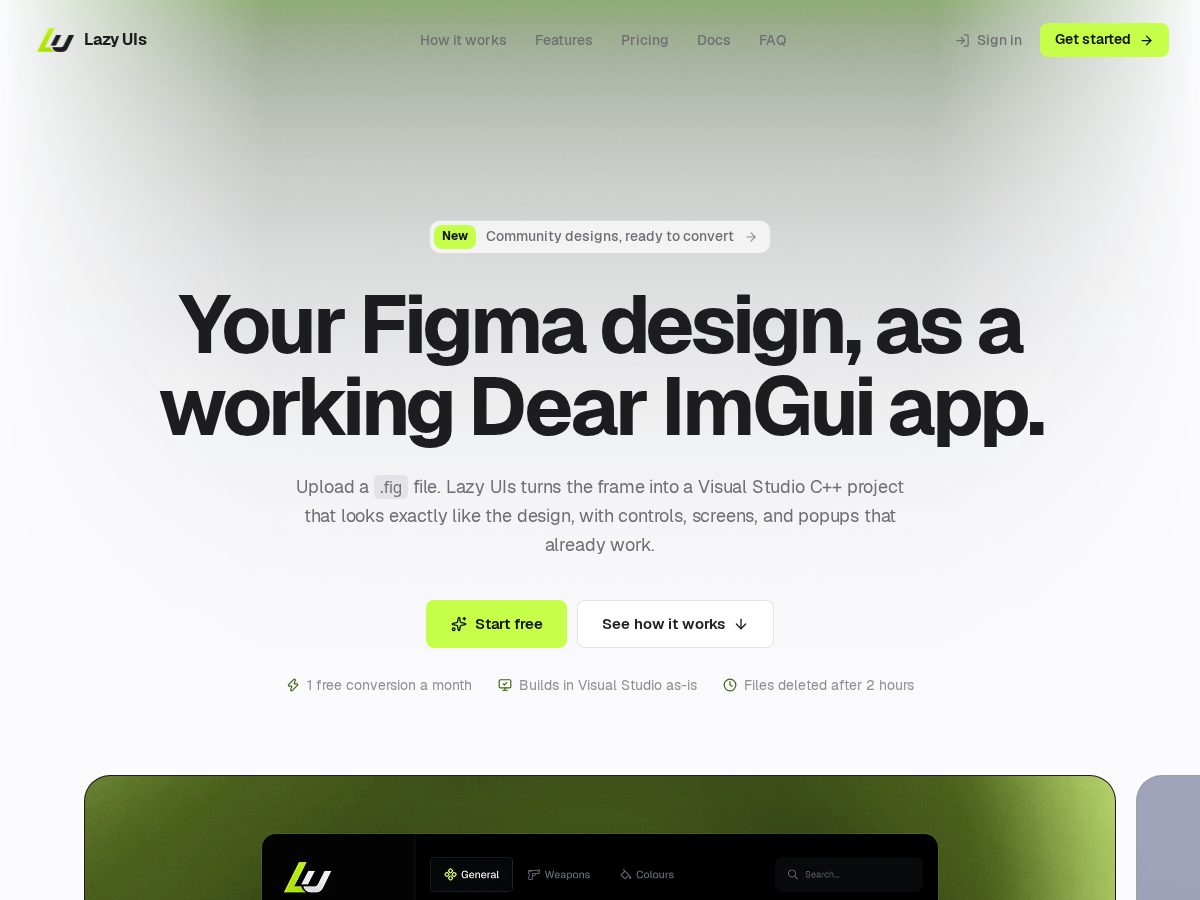 Landing-page snapshot of lazyuis.com