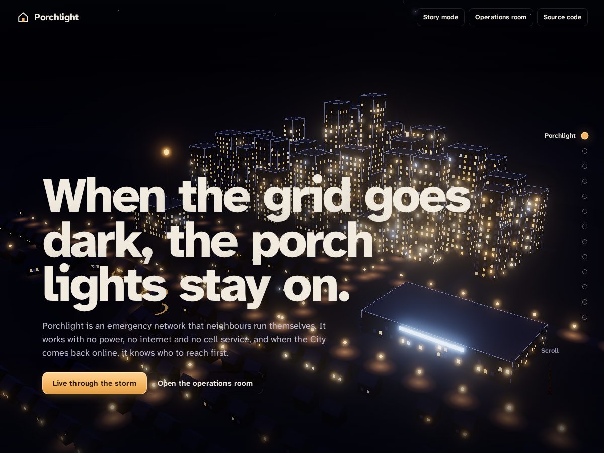 Landing-page snapshot of leavethelighton.casa