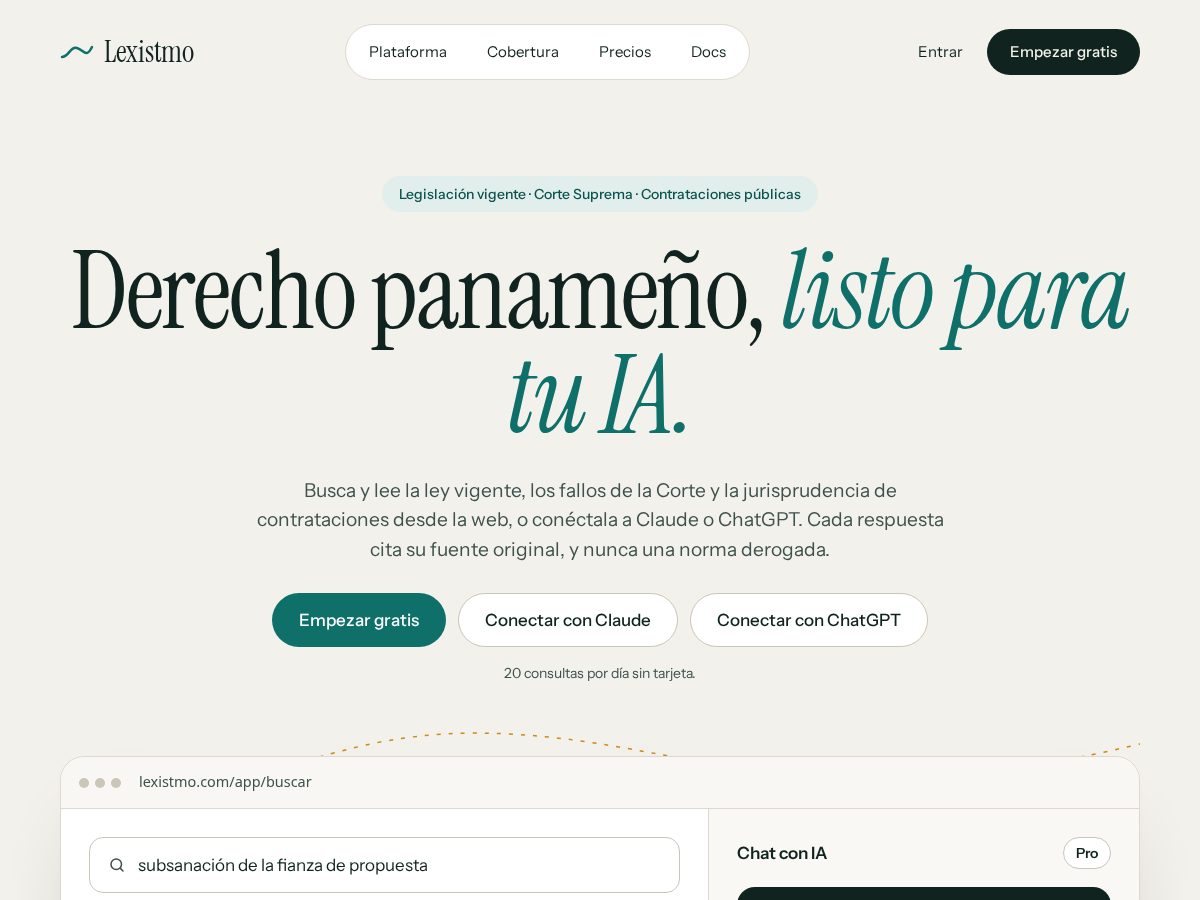 Landing-page snapshot of lexistmo.com