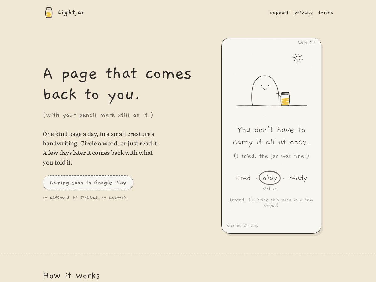 Landing-page snapshot of light-jar.com