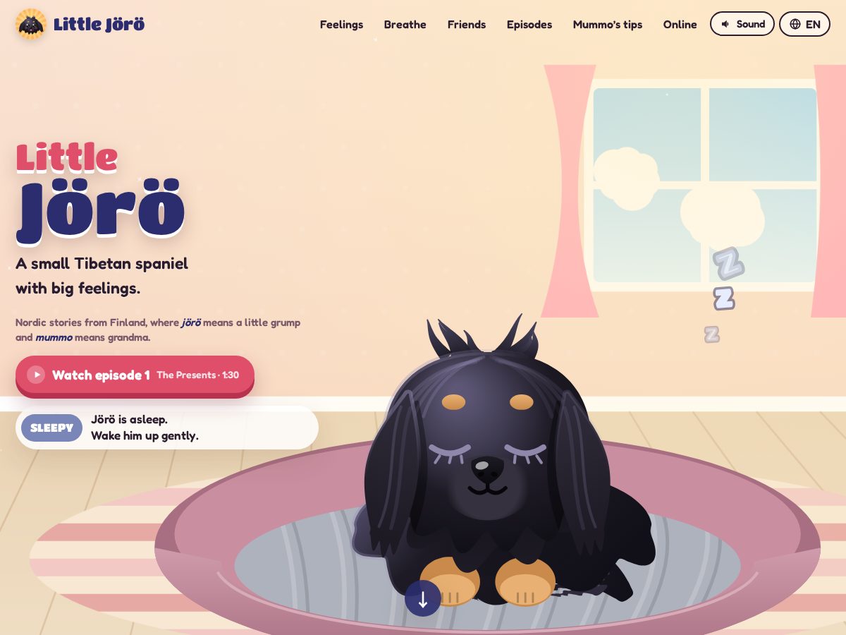 Landing-page snapshot of littlejoro.com