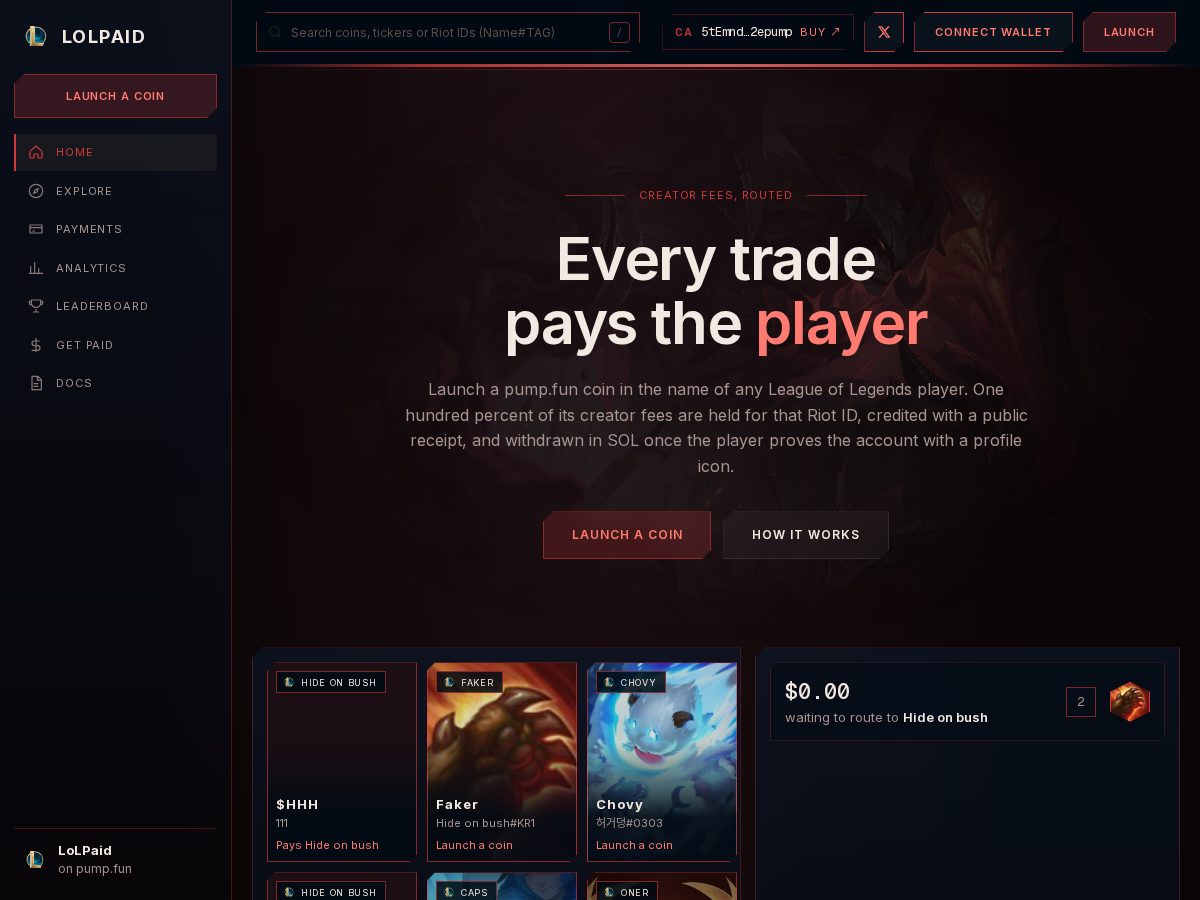 Landing-page snapshot of lolpaid.app