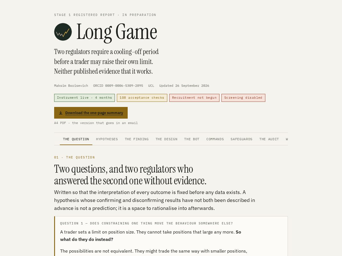 Landing-page snapshot of longgamestudy.org