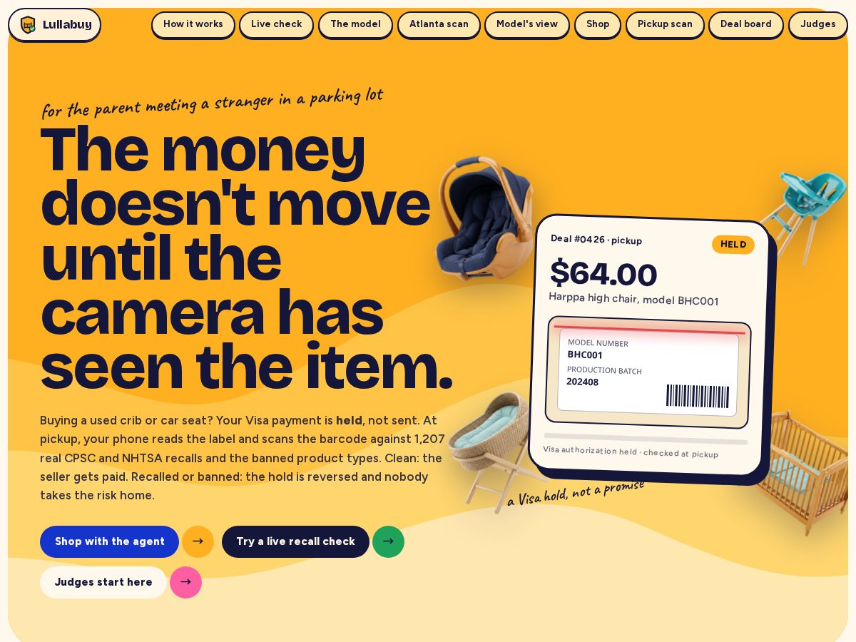 Landing-page snapshot of lullabuy.tech