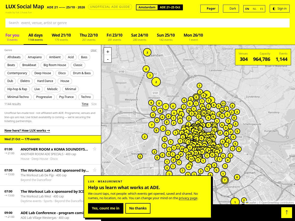 Landing-page snapshot of luxsocialmap.app