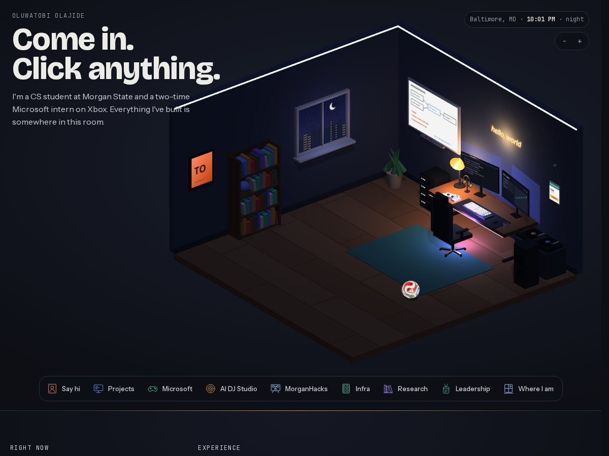 Landing-page snapshot of madebytobi.com