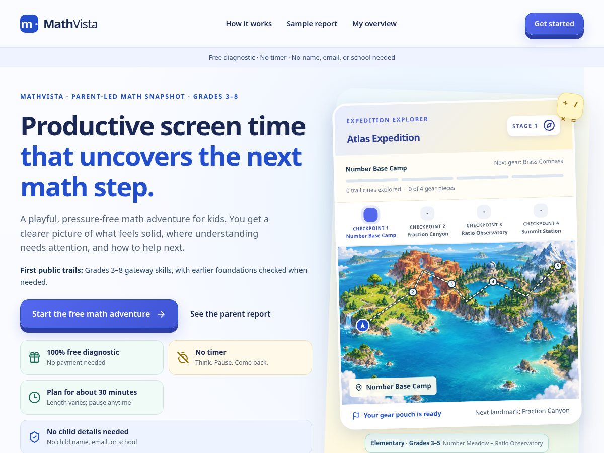 Landing-page snapshot of mathvista.app