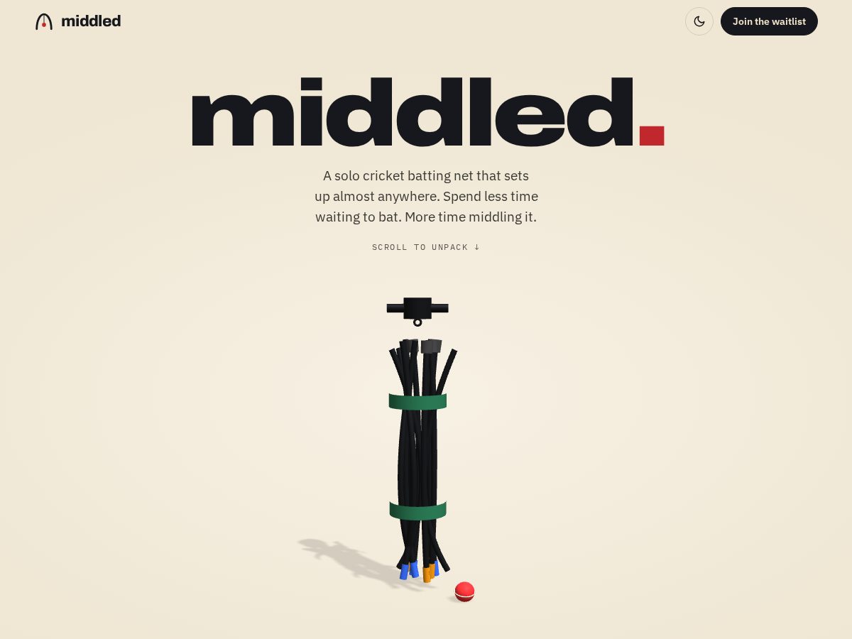 Landing-page snapshot of middled.net