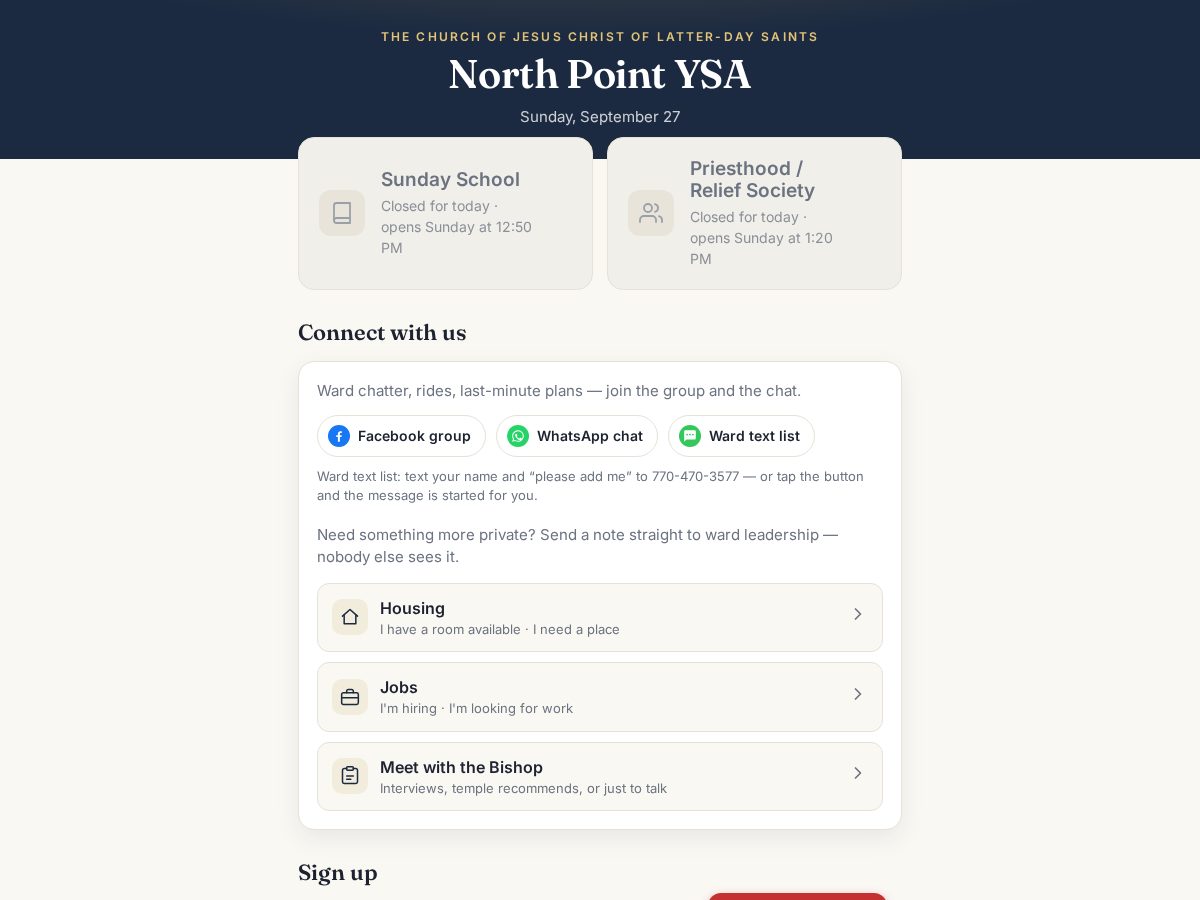 Landing-page snapshot of northpointysa.org
