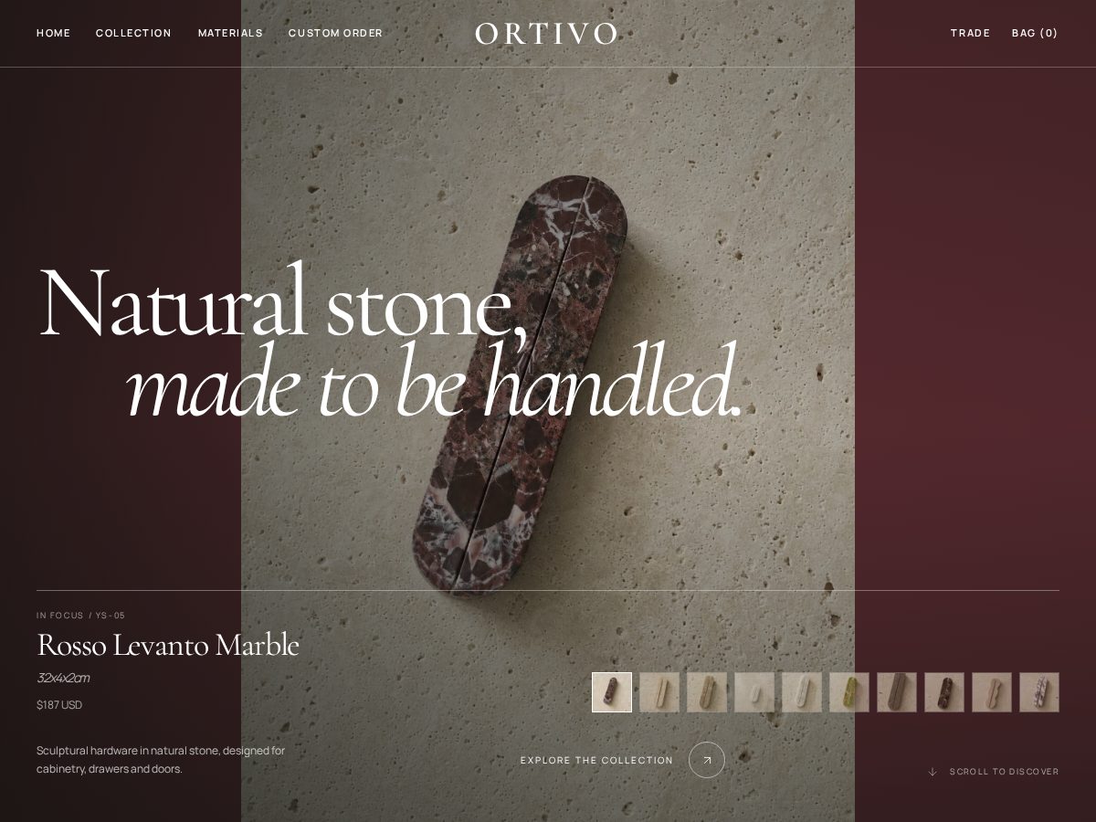 Landing-page snapshot of ortivohome.com