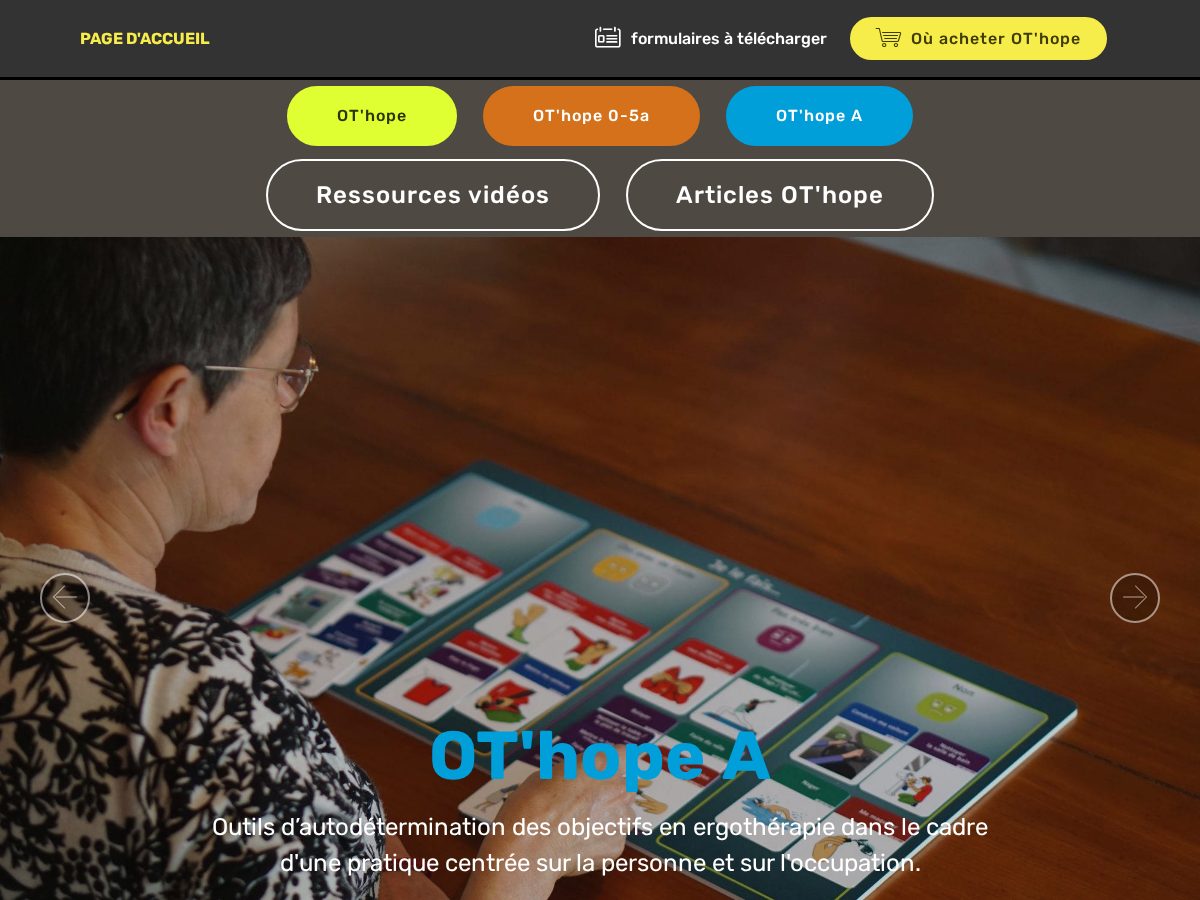Landing-page snapshot of ot-hope.com