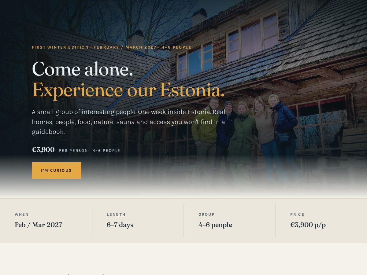 Landing-page snapshot of ourestonia.com