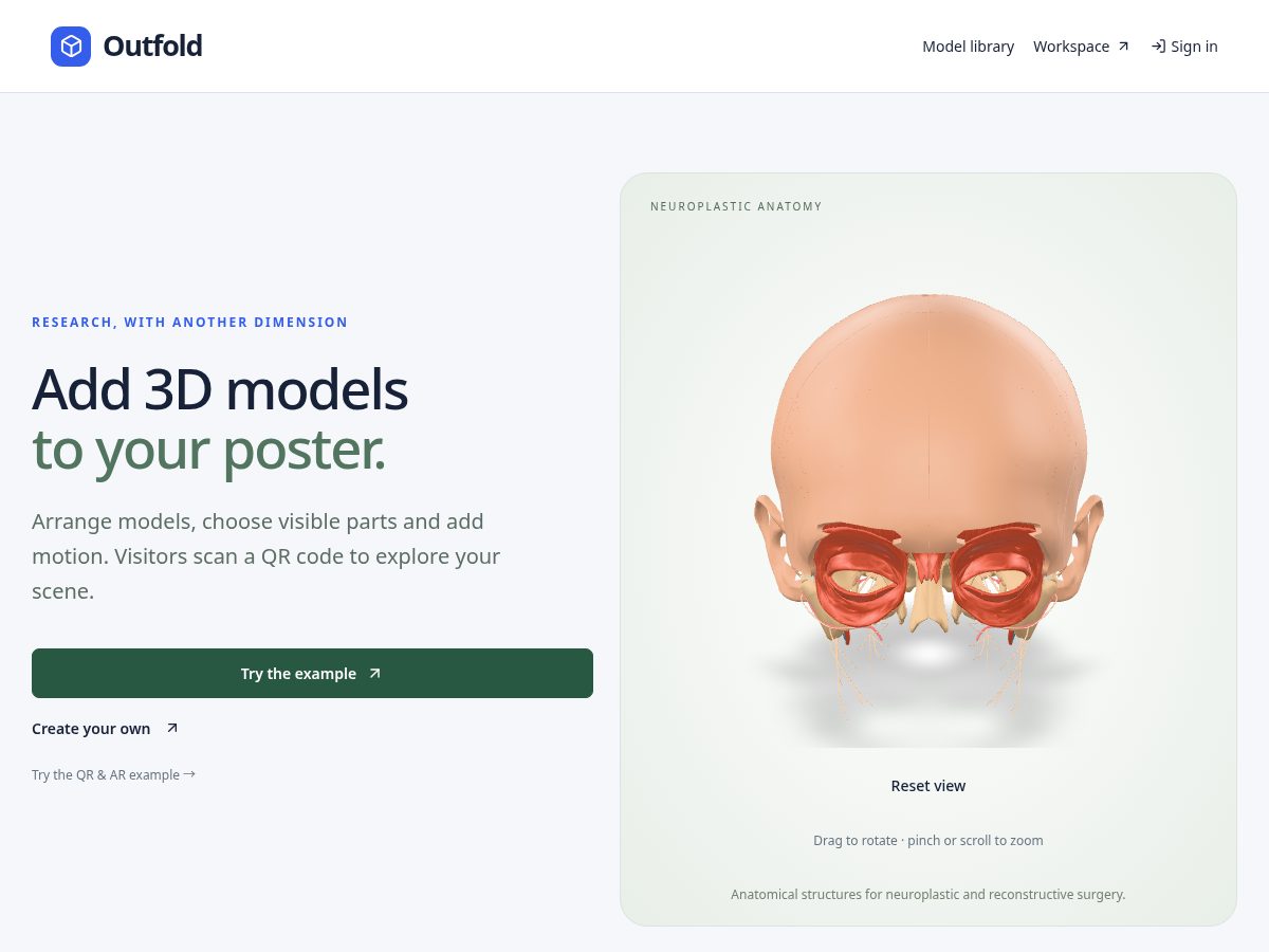 Landing-page snapshot of outfold.app