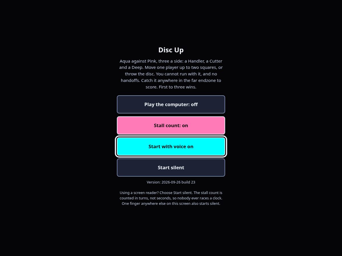 Landing-page snapshot of playdiscup.com