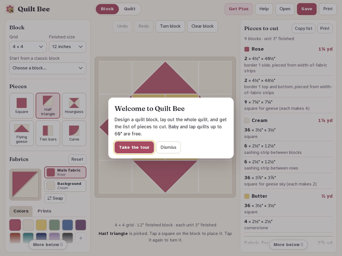 Landing-page snapshot of quiltbee.app