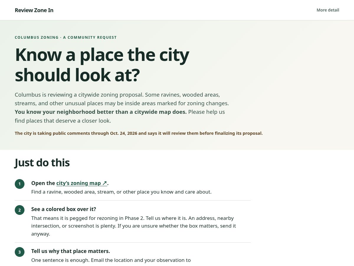 Landing-page snapshot of reviewzonein.org