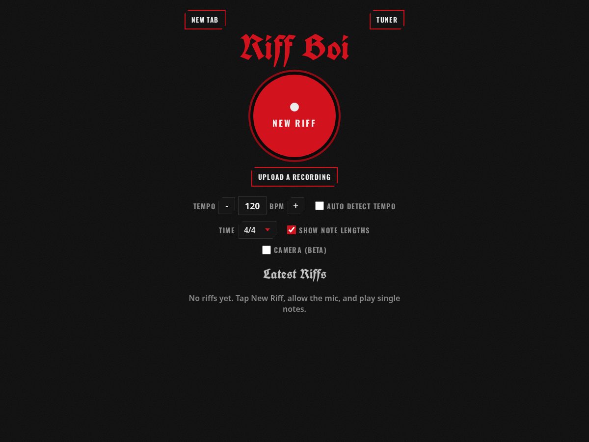 Landing-page snapshot of riffboi.com