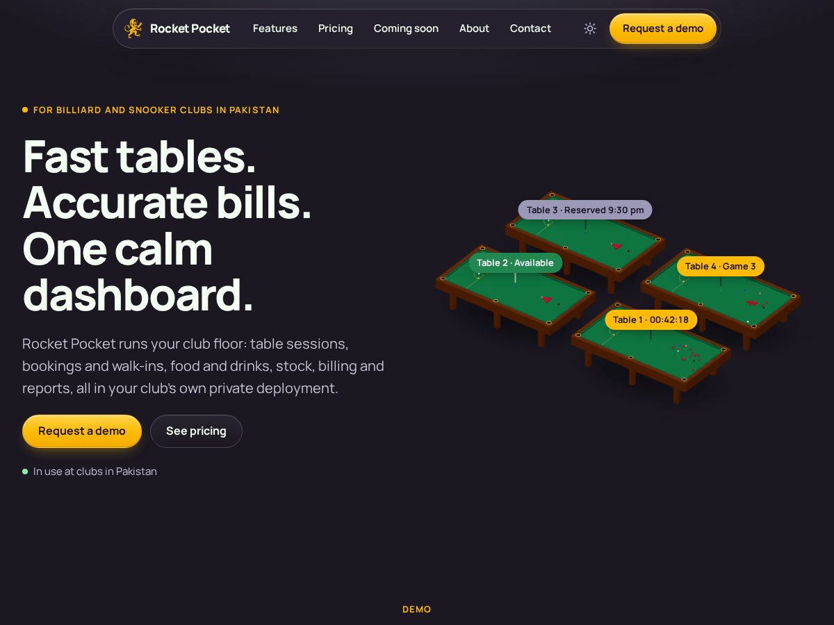 Landing-page snapshot of rocketpocket.app