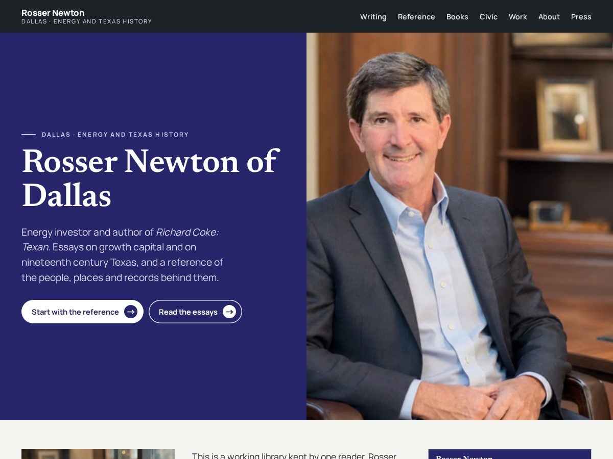Landing-page snapshot of rossernewtondallas.com
