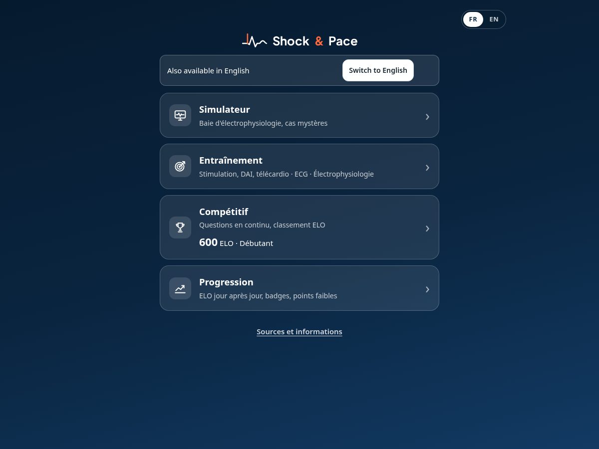 Landing-page snapshot of shockandpace.com