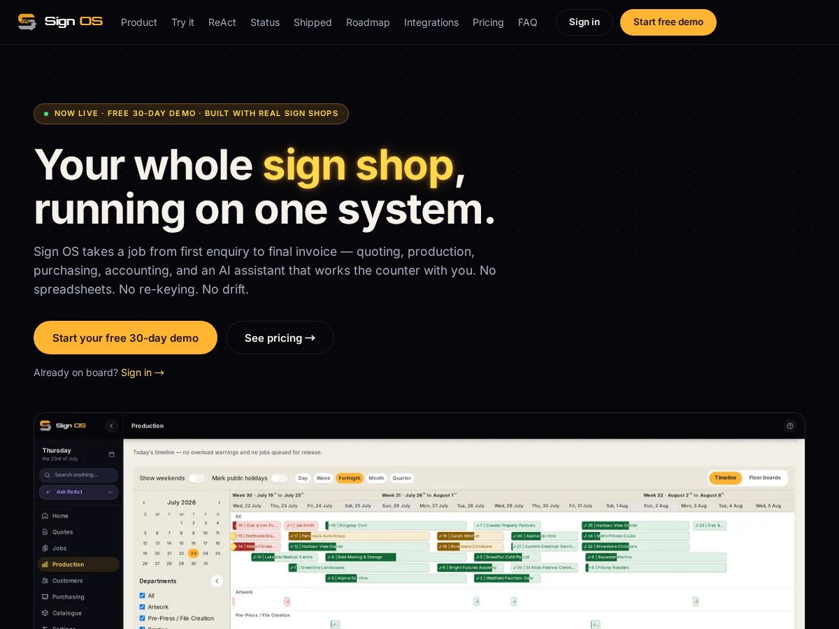 Landing-page snapshot of sign-os.app