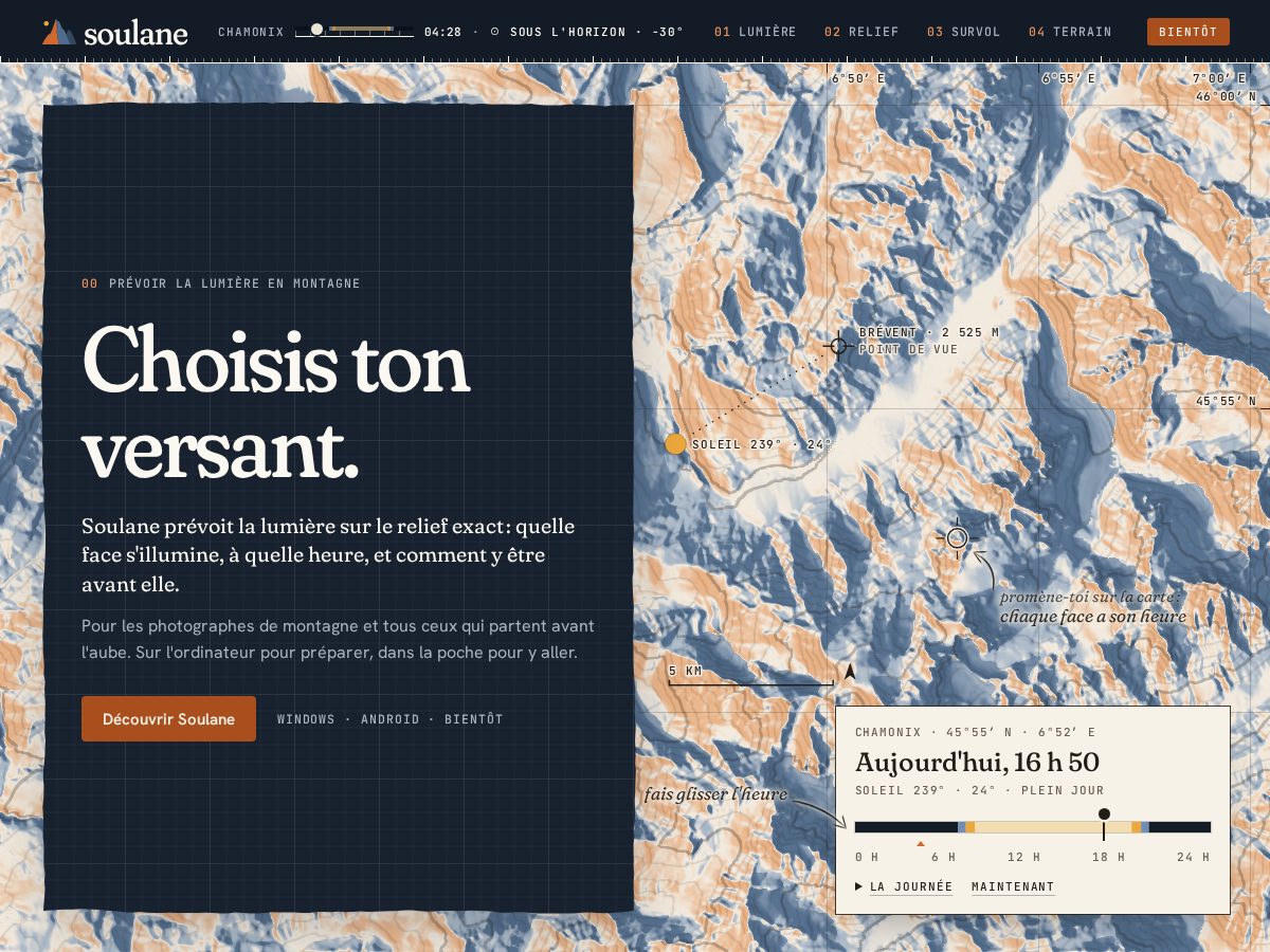 Landing-page snapshot of soulane.app