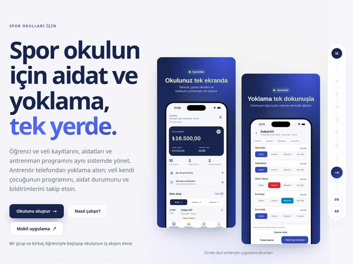 Landing-page snapshot of sporaidat.com