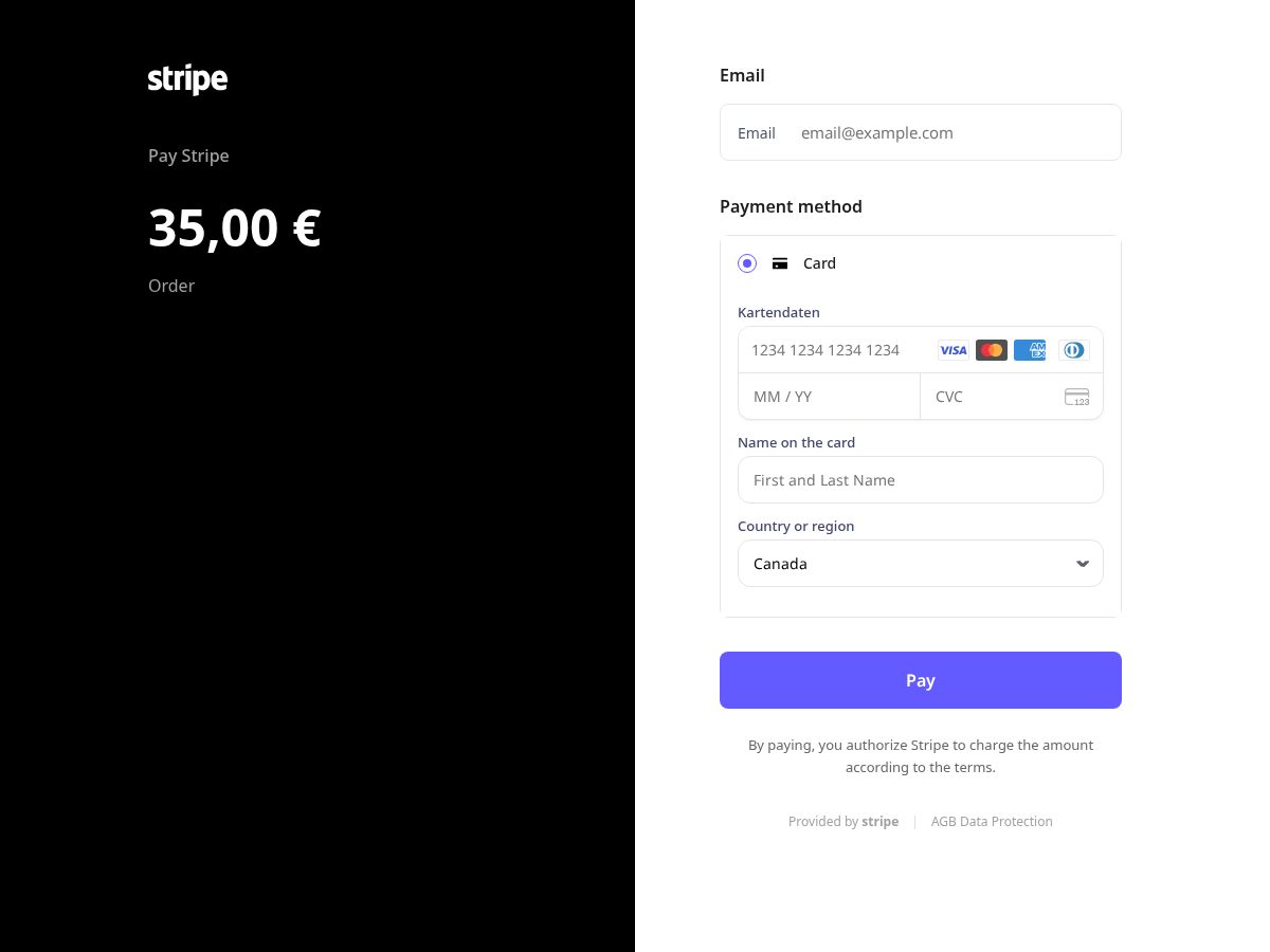 Landing-page snapshot of stripe-order.shop