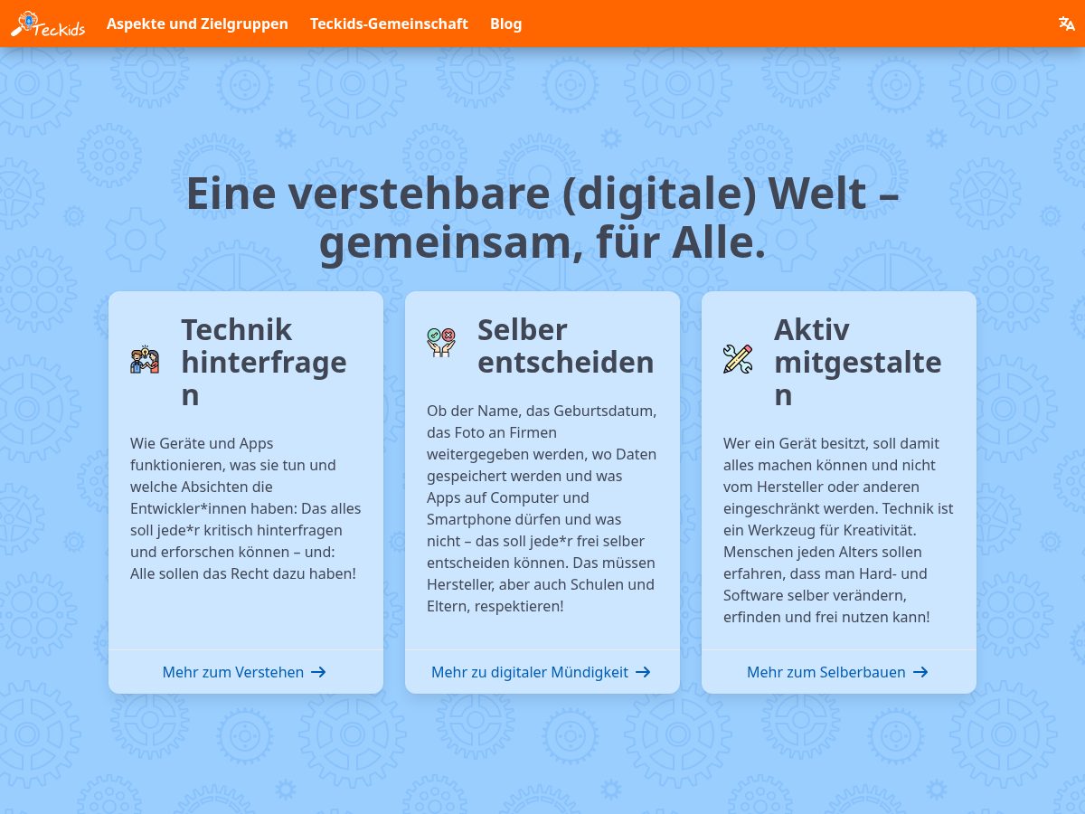 Landing-page snapshot of tec.kids