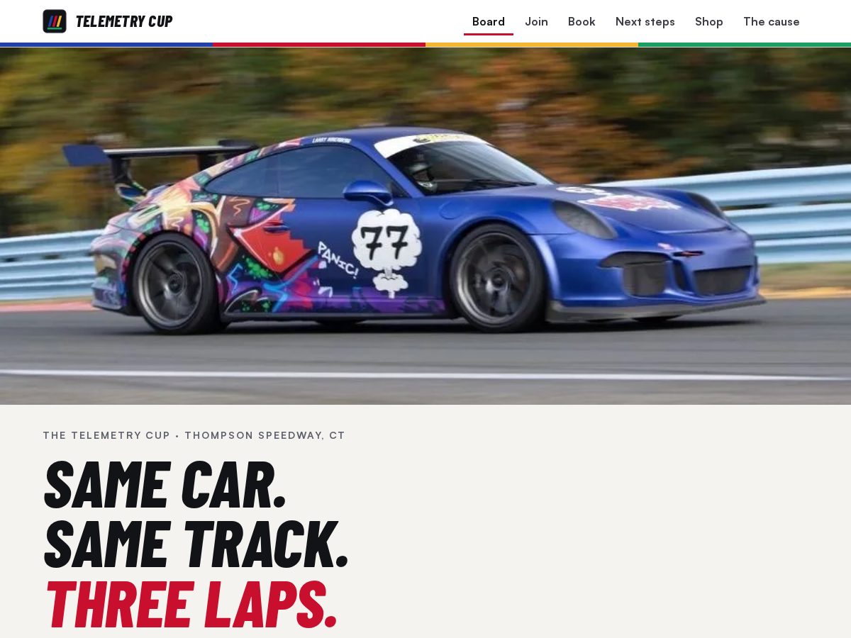 Landing-page snapshot of telemetrycup.com