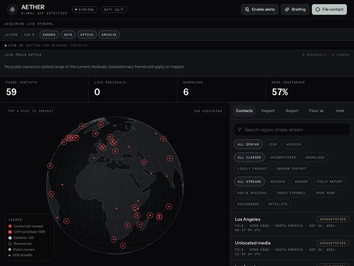 Landing-page snapshot of uap-alert.com